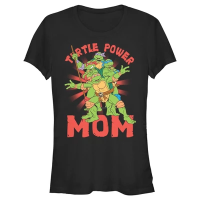 Junior's Teenage Mutant Ninja Turtles Turtle Power Mom T-Shirt - - - Image 3