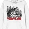 Teenage Mutant Ninja Turtles TMNT Turtles Holding Weapons Adult White Graphic Hoodie