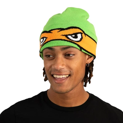 Teenage Mutant Ninja Turtles TMNT Rolldown Mikey Adult Mesh Eye Green Beanie - Image 5