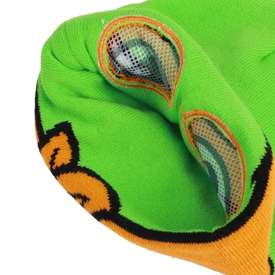 Teenage Mutant Ninja Turtles TMNT Rolldown Mikey Adult Mesh Eye Green Beanie - Image 2
