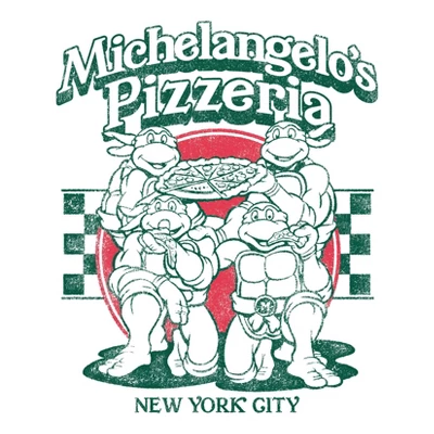 Men's Teenage Mutant Ninja Turtles Pizza Short Sleeve Graphic T-Shirt - White - Image 2