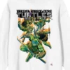 Teenage Mutant Ninja Turtles World Of TMNT Ninja Turtles With SwordsCrew Neck Long Sleeve White Adult Sweatshirt
