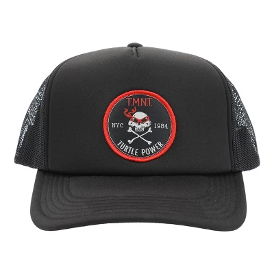 Teenage Mutant Ninja Turtles TMNT Classic Retro Cartoon Turtle Power Black Unisex Adult Quickturn Foam Trucker Hat