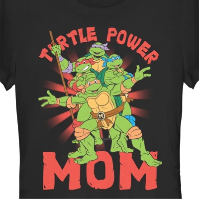 Junior's Teenage Mutant Ninja Turtles Turtle Power Mom T-Shirt - -