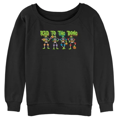 Junior's Teenage Mutant Ninja Turtles Halloween Rad To The Bone Sweatshirt - Image 3