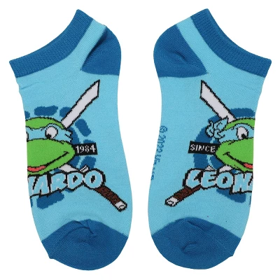 Teenage Mutant Ninja Turtles TMNT Retro Cartoon Turtle Team 5-Pack Women's Ankle Socks - Image 4