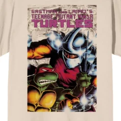 Teenage Mutant Ninja Turtles TMNT Comic Origins Raphael & Shredder Cover Art Crew Neck Short Sleeve Women's Natural T-shirt