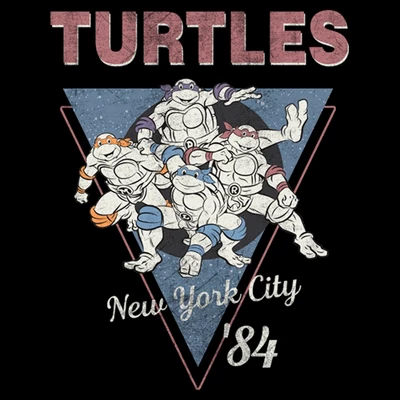 Junior's Teenage Mutant Ninja Turtles Vintage Group Triangle T-Shirt