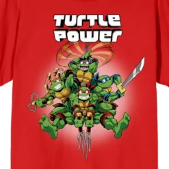 Teenage Mutant Ninja Turtles World Of TMNT Turtle Power Crew Neck Short Sleeve Red Women's T-shirt