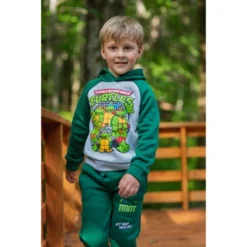 Teenage Mutant Ninja Turtles Michelangelo Leonardo Raphael Fleece Pullover Hoodie And Pants Outfit Set Toddler To Big Kid