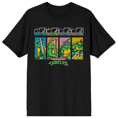 Teenage Mutant Ninja Turtles Press Start Men's Black T-shirt