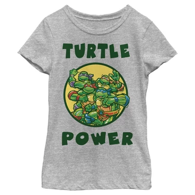 Girl's Teenage Mutant Ninja Turtles Turtle Power Circle T-Shirt - Image 4