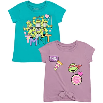 Teenage Mutant Ninja Turtles Donatello Raphael Leonardo Michelangelo Girls 2 Pack T-Shirts Toddler To Big Kid - Image 7